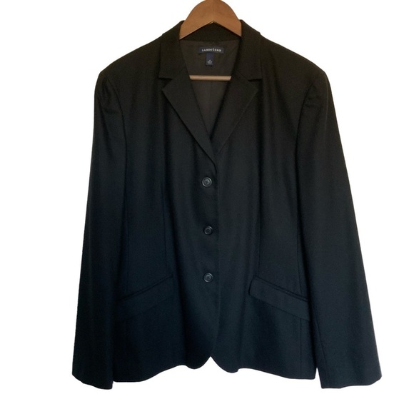 Lands end black wool blazer - Picture 4 of 10